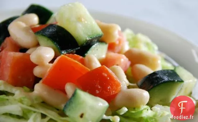 Round 2 en ligne - Salade de Concombre, Tomate et Haricots Blancs