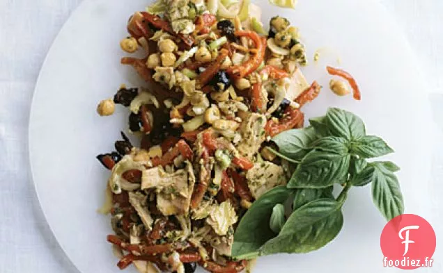 Salade de Thon et Pois Chiches au Pesto