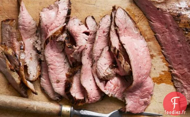 Steak de Flanc Grillé avec Marinade au Gingembre
