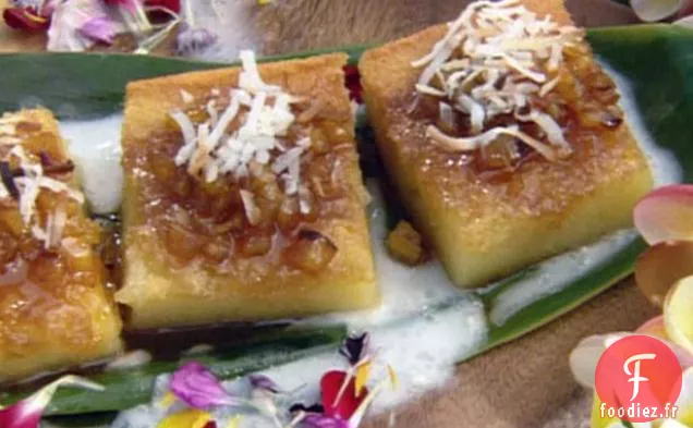 Gâteau à la Crème Pâtissière à l'Ananas Caramélisé