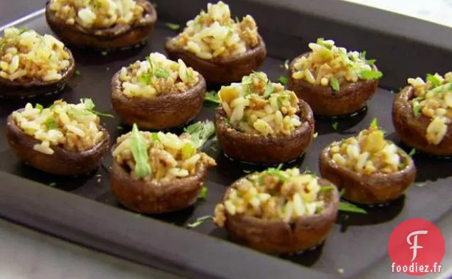 Champignons Farcis au Riz au Gingembre