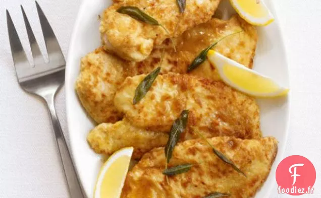 Escalopes de Poulet au Citron et à la Sauge