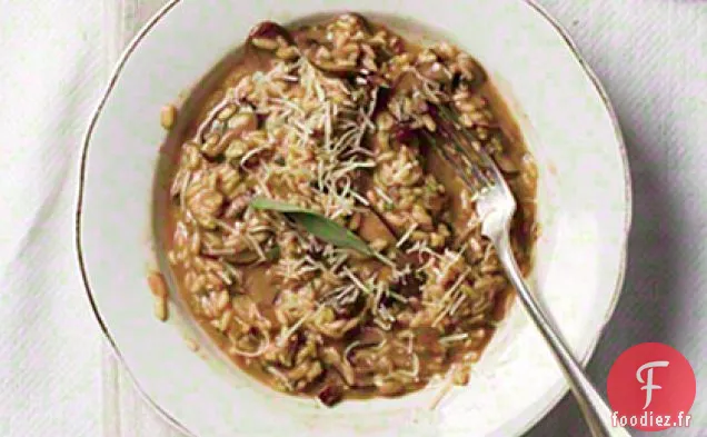 Risotto aux Champignons et à l'Ail Rôti