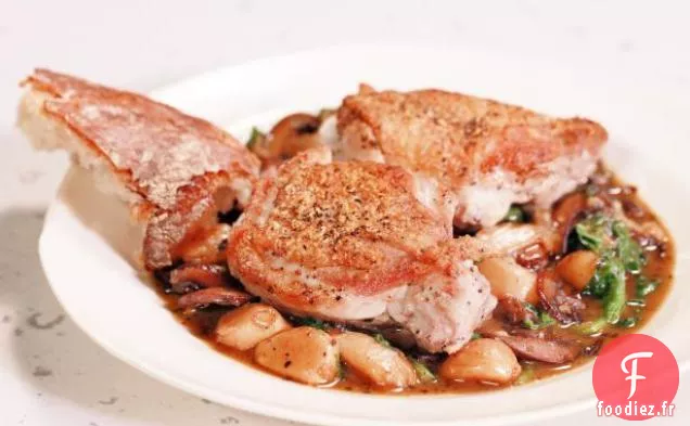 Cuisses de Poulet Braisées avec 40 Gousses d'ail