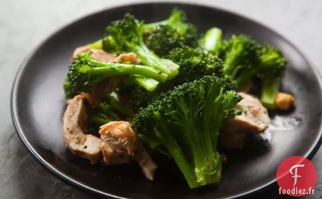 Sauté De Brocoli, Poulet Et Amandes