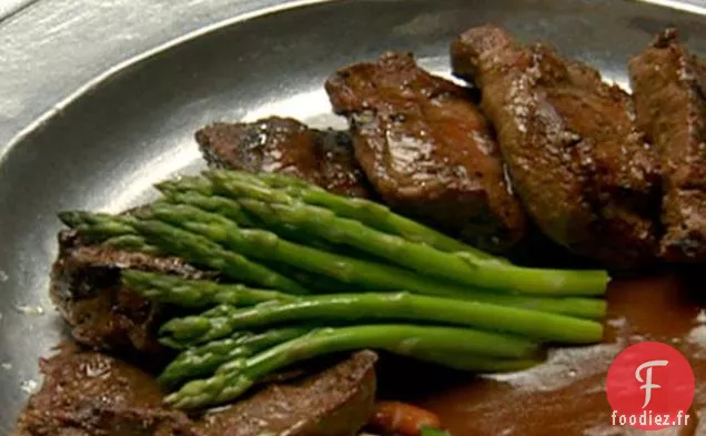 Steak de Suspension Grillé avec Demi-Glace aux Champignons