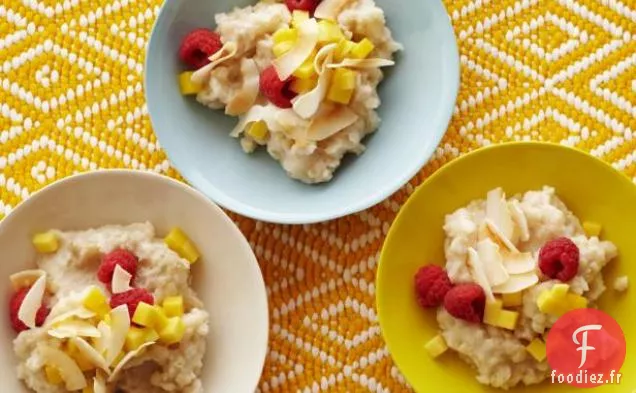 Riz au Lait Brun à la Noix De Coco à la Mijoteuse