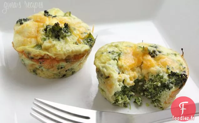 Mini Omelettes Aux Œufs Au Brocoli Et Au Fromage