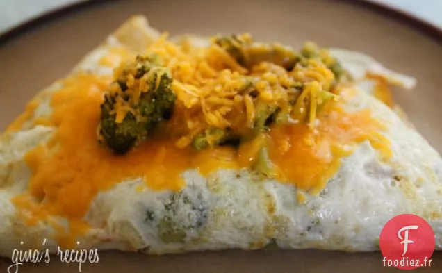 Omelette Aux Œufs Au Brocoli Et Au Cheddar