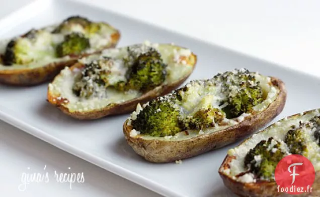 Peaux Maigres De Pommes De Terre Au Brocoli Et Au Cheddar