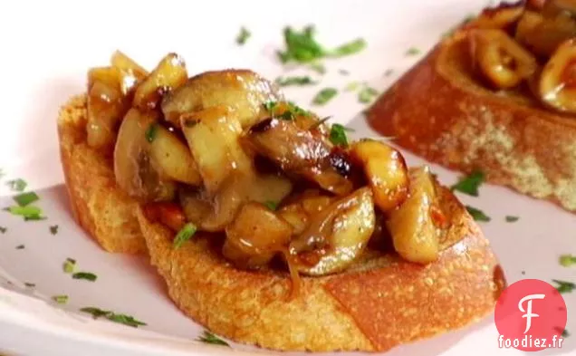 Champignons Rôtis aux Noisettes au Beurre Grillées