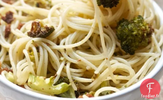 Spaghetti au Brocoli Au Beurre Brun