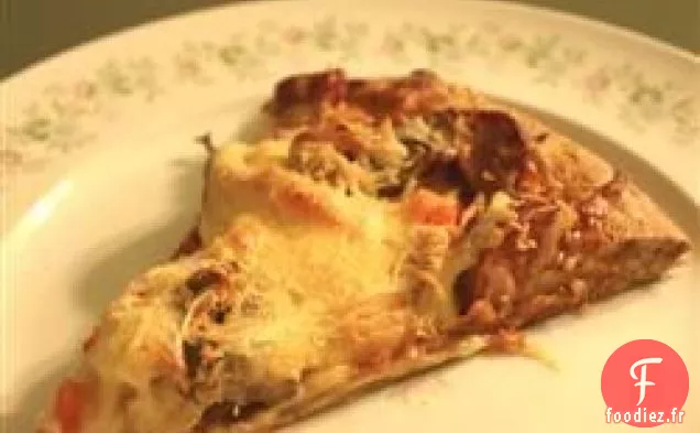 Pizza au Poulet et au Chourico