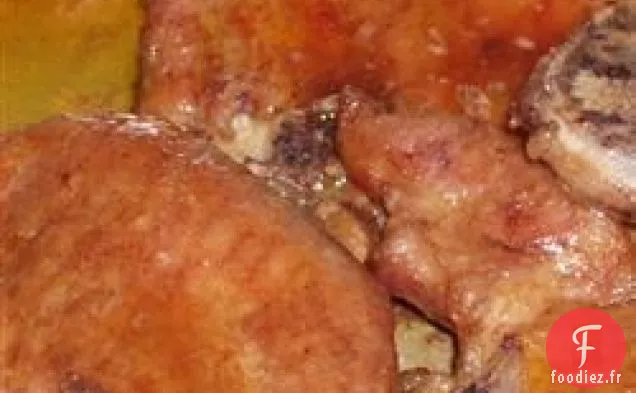 Côtelettes de Porc Glacées au Sucre Brun
