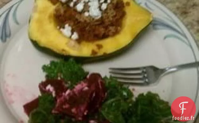 Courge de Gland avec Saucisse Épicée Sucrée