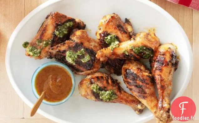 Poulet Barbecue Chipotle-Mangue Et Chimichurri À La Coriandre