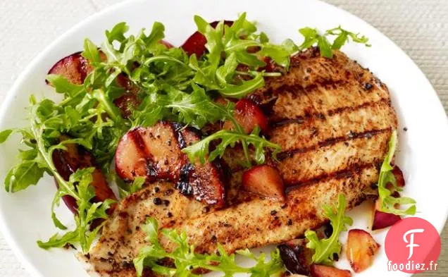 Escalopes De Dinde À La Salade De Prunes