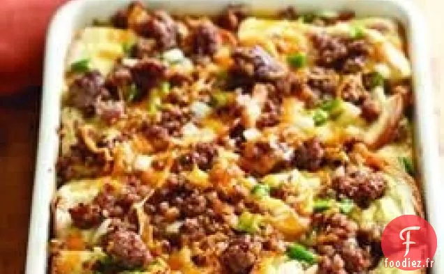Casserole de Petit Déjeuner Saucisse et Pomme