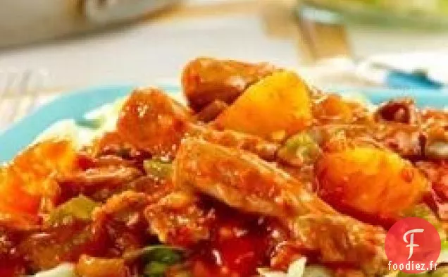 Porc Sauté à l'Ananas-Picante et Chou