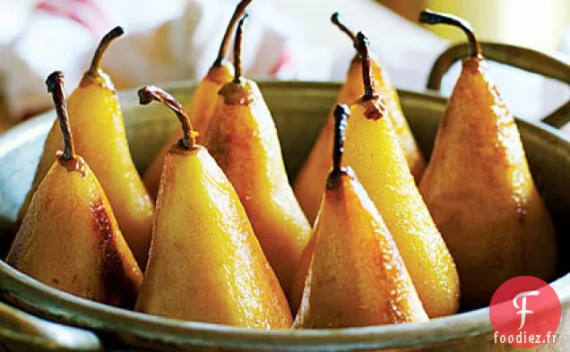 Poires Caramélisées aux Noisettes Grillées et Sorbet Chocolat