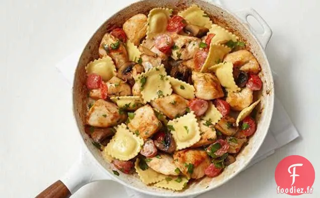 Poulet à la Poêle et Raviolis