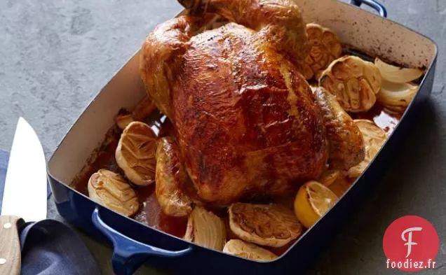 Poulet À L'Ail Rôti Lentement
