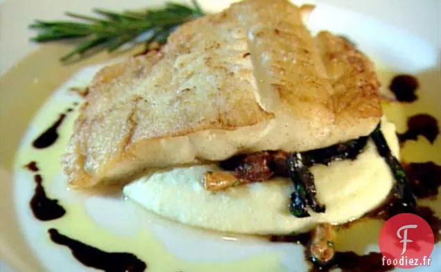 Poisson à la Polenta et Champignons: Merluzzo con Polenta e Funghi