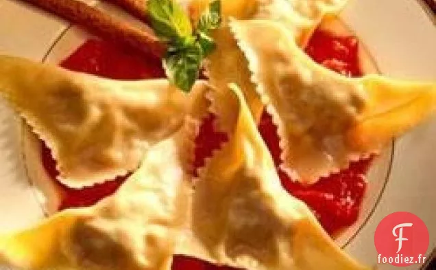 Raviolis Au Poulet Au Fromage Faciles