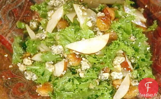 Salade de Poires, Stilton et Chicorée aux Marrons Croustillants