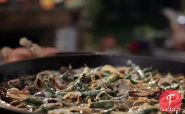 Casserole de Haricots Verts avec Sauce aux Champignons Maison