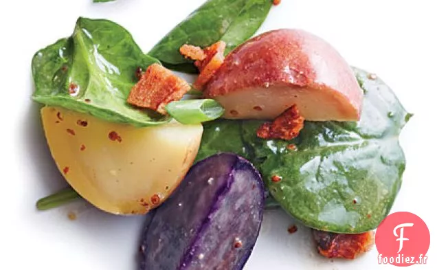 Pommes de Terre avec Vinaigrette au Bacon Tiède