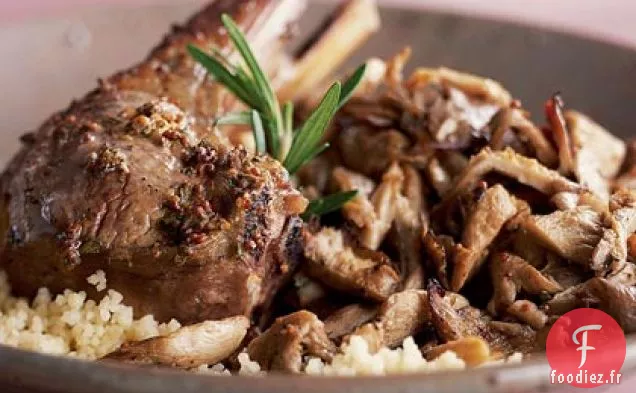 Côtelettes d'Agneau printanières sur Pleurotes