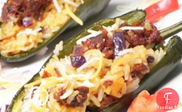 Poivrons Poblano Farcis au Chorizo