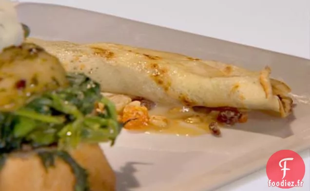 Défi : Crêpe au Chocolat avec Sauce Chili Rouge Séchée à la Mandarine