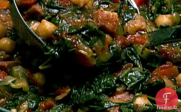 Soupe de Pois Chiches, Jambon et Bettes à Carde de Neely's