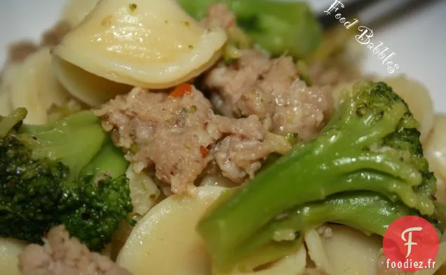 Orecchiette Épicée Au Brocoli Et Saucisse