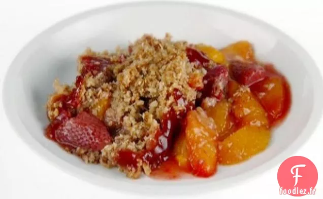 Crumble Pêche et Fraise