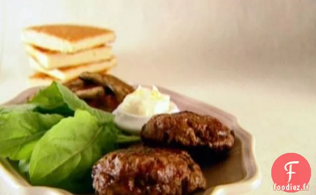 Hamburgers de Boeuf aux Champignons et Aïoli