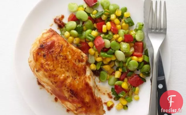 Poulet Barbecue avec Succotash