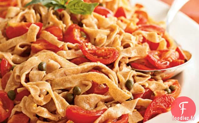 Tagliolini de Blé Entier avec Sauce Tomate Cerise Fraîche