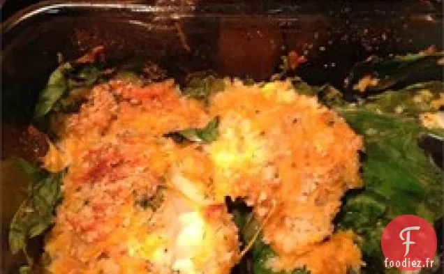 Casserole Croustillante de Poisson au Fromage et d'Épinards