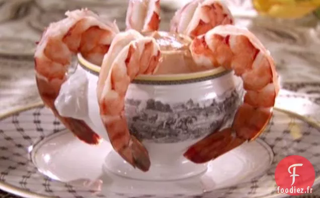 Cocktail de Crevettes avec Sauce au Citron