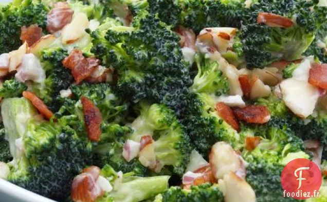 Salade Crémeuse De Brocoli Au Bacon, Cheddar Et Amandes