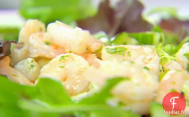 Salade de Crevettes au Concombre et à la Menthe