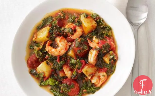 Ragoût de Crevettes et Chorizo