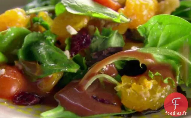 Salade et Vinaigrette aux Framboises