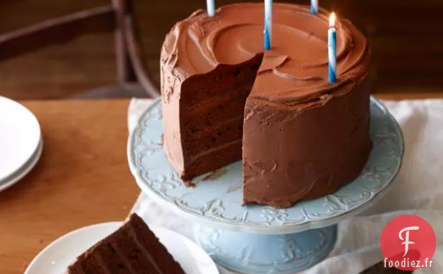 Grand Gâteau d'Anniversaire Au Chocolat