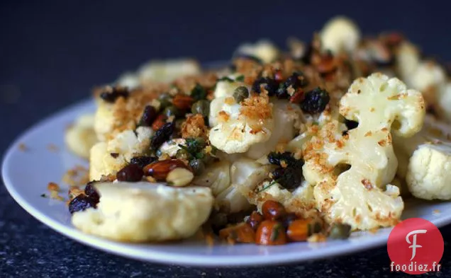 Chou-Fleur Aux Amandes, Raisins Secs Et Câpres