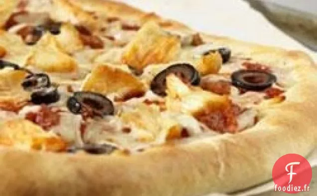 Pizza au Poulet au Fromage