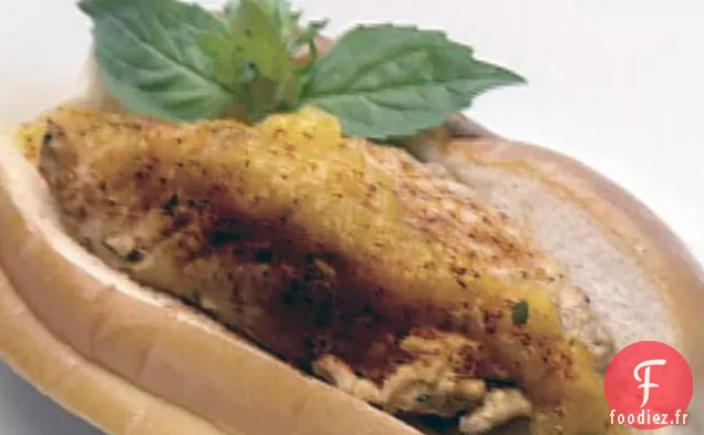 Sandwichs à la Longe de Porc au Citron et au Poivre avec Aïoli à la Pêche